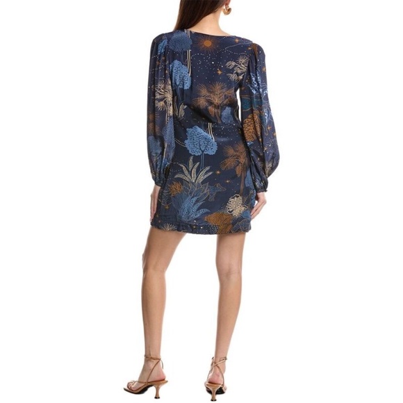 FARM Rio Night Jungle Navy Blue Mini Dress Size - XS - Picture 2 of 10